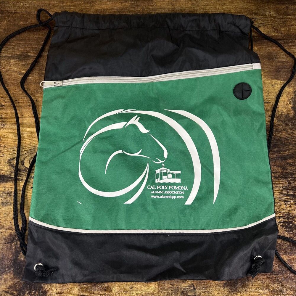 Cal Poly Pomona Alumni Assoiation Drawstring Gym Bag Backpack 17"X12"